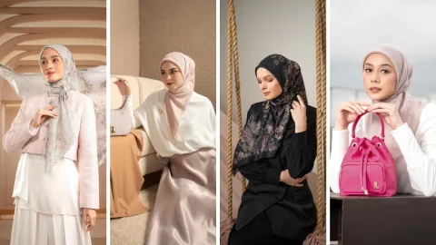 cara memakai jilbab segi empat agar rapi