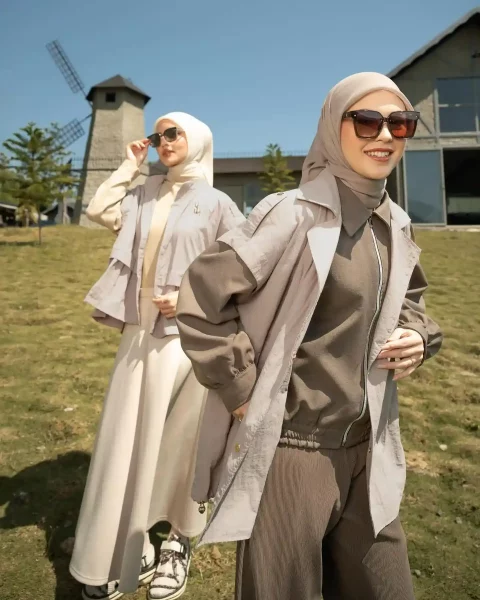 ootd vest hijab