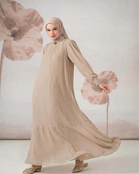 gamis yang cocok untuk orang gemuk dan pendek