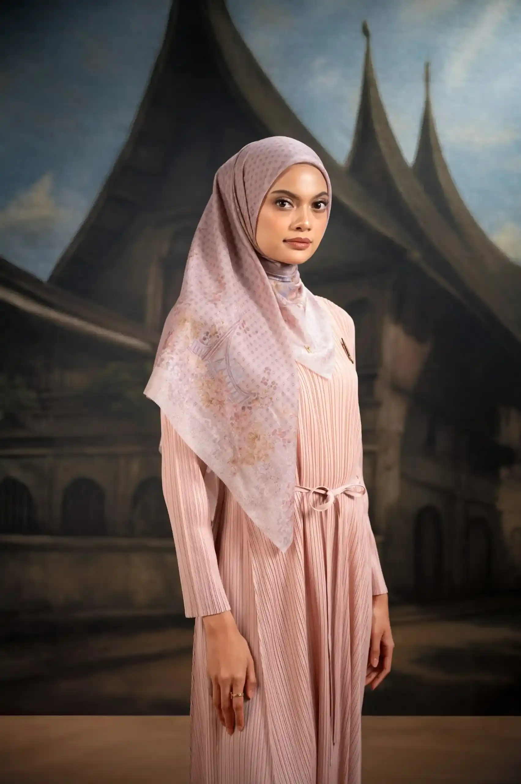 baju peach cocok dengan jilbab warna apa