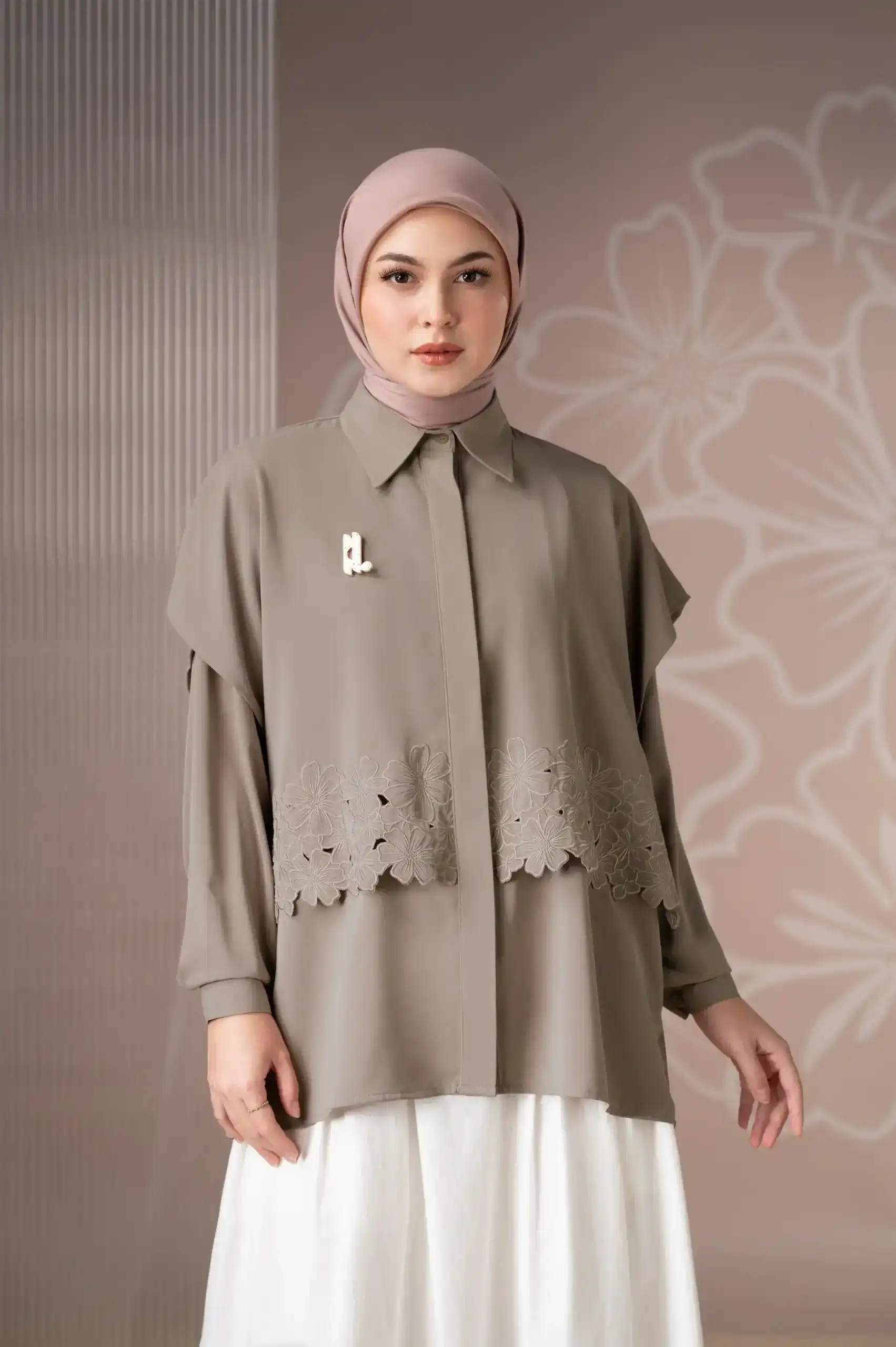jilbab warna nude