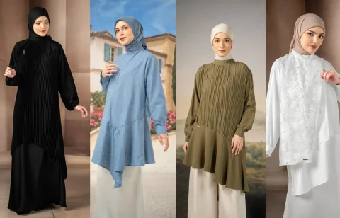 model tunik simple tapi mewah