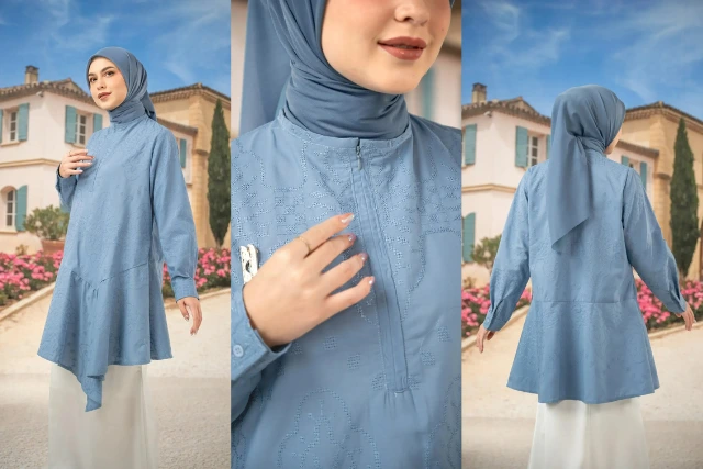 model tunik simple tapi mewah